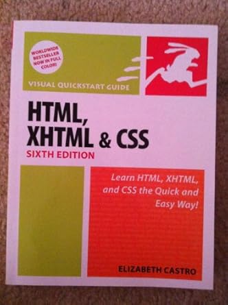html xhtml and css 6th edition elizabeth castro 0321430840, 978-0321430847