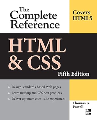 html and css the complete reference 5th edition thomas a powell 0071496297, 978-0071496292
