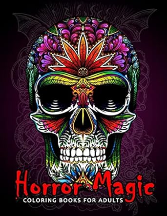 horror magic coloring books for adults a gift for people who love black magic and halloween 1st edition tiny