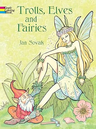 trolls elves and fairies coloring book 1st edition jan sovak 0486423824, 978-0486423821