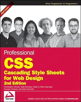 professional css cascading style sheets for web design 2nd edition christopher schmitt ,todd dominey ,cindy