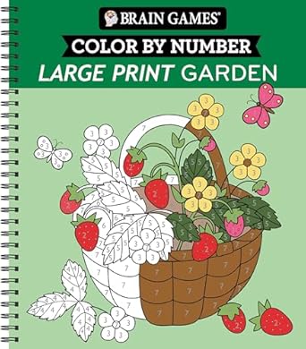 brain games color by number large print garden 1st edition publications international ltd ,new seasons ,brain