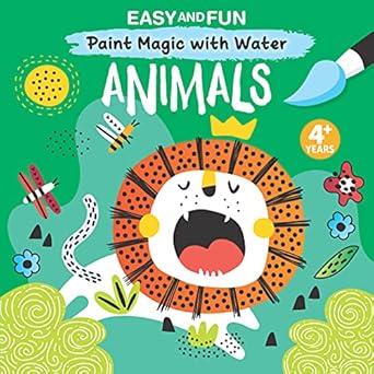easy and fun paint magic with water animals paintbrush included mess free painting for kids ages 4 6 to