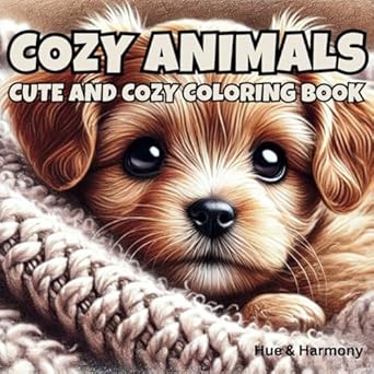 cozy animals coloring book a coloring book for calm and joy 1st edition hue and harmony b0ddth3321,