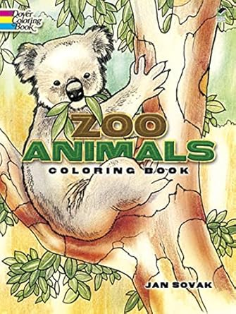 zoo animals coloring book 1st edition jan sovak 0486277356, 978-0486277356