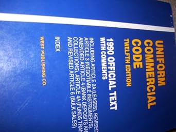 uniform commercial code the american law institute national conference of commissioners on uniform state laws