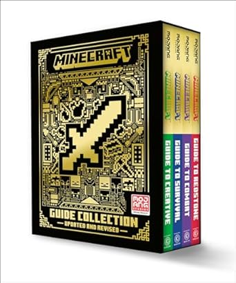 minecraft guide collection 4 book boxed set survival creative redstone combat 1st edition mojang ab ,the