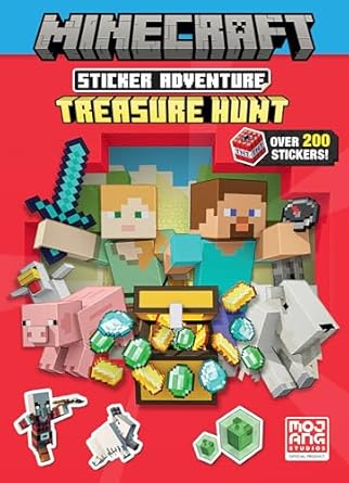 minecraft sticker adventure treasure hunt 1st edition random house 0593572025, 978-0593572023