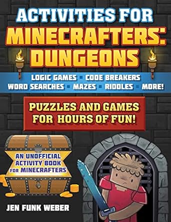activities for minecrafters dungeons puzzles and games for hours of fun logic games code breakers word