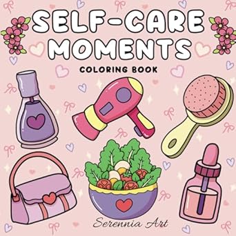 self care moments bold and easy girl therapy coloring book for adults and teens simple cozy designs for self