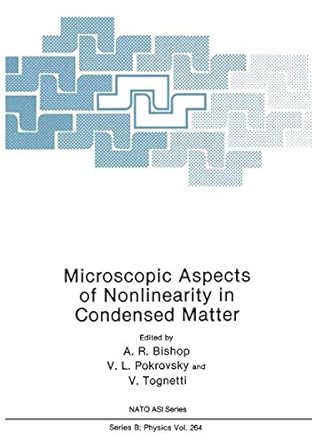 microscopic aspects of nonlinearity in condensed matter 1st edition alan r bishop ,v l pokrovsky ,v tognetti