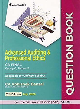 commercials advanced auditing and professional ethics ca final group 1 paper 3 7/e july 2020 1st edition 
