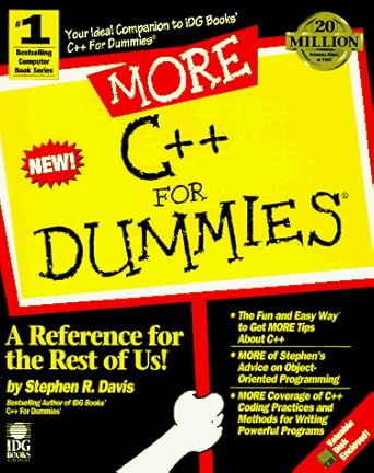 more c++ for dummies pap/dskt edition stephen r davis 1568843402, 978-1568843407