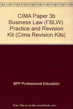cima paper 3b business law 1st edition 0751715018, 978-0751715019