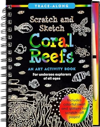 scratch and sketch coral reefs 1st edition peter pauper press 1441335390, 978-1441335395