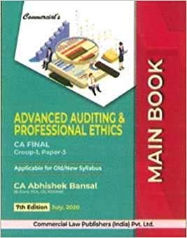 advanced auditing and professional ethics main book for ca group 1 paper 3 1st edition 9389564980,