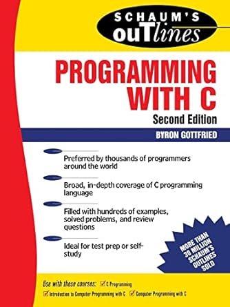 schaums outline of programming with c 2nd edition byron s gottfried 0070240353, 978-0070240353