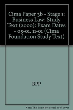 cima paper 3b stage 1 business law exam dates 05 01 11 01 study text 1st edition  0751731358, 978-0751731354