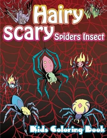 hairy scary spiders insect kids coloring book 1st edition lilt kids coloring books 1501073907, 978-1501073908