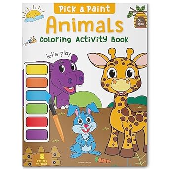 animals pick and paint coloring activity book 1st edition wonder house books 9354403107, 978-9354403101