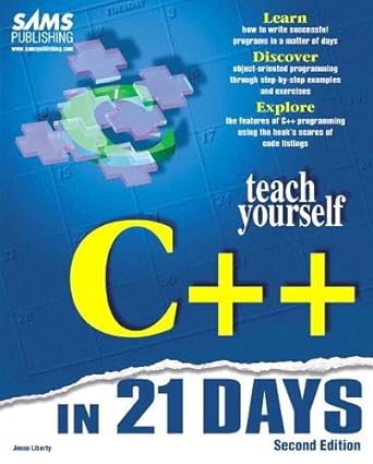 teach yourself c++ in 21 days 2nd edition jesse liberty 0672310708, 978-0672310706