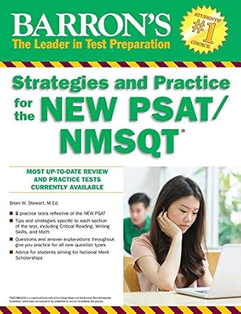 barrons strategies and practice for the new psat/nmsqt 1st edition brian stewart 143800768x, 978-1438007687