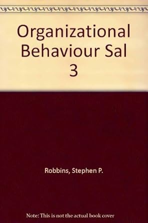 organizational behaviour self assessment library version 3 3 1st edition  0131890786, 978-0131890787