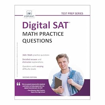 digital sat math practice questions 2nd edition vibrant publishers 1636511899, 978-1636511894