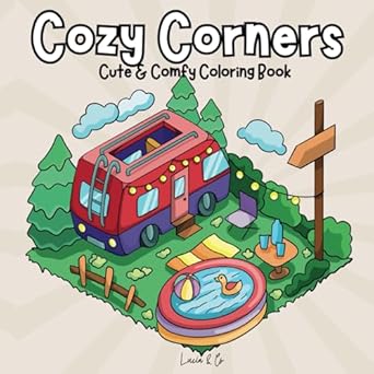 cozy corners coloring book coloring book for adults and teens cozy spaces coloring super cute designs of cozy