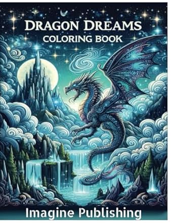 dragons coloring book for kids 4 12 with over 50 dragon designs 1st edition imagine publishing b0cv49w61v,