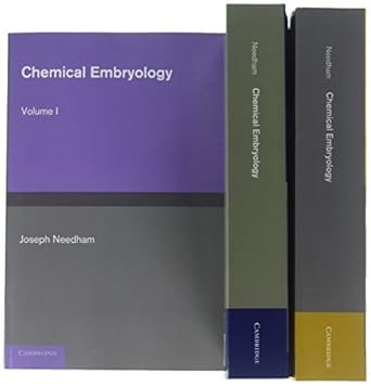 chemical embryology 3 volume set reissue edition joseph needham 1107695759, 978-1107695757