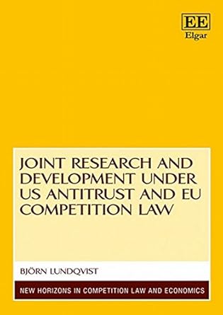 joint research and development under us antitrust and eu competition law 1st edition bjorn lundqvist