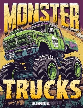 monster truck coloring book for boys and girls giant monster truck coloring book monster truck coloring book