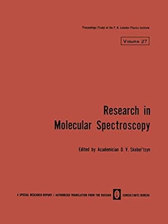 research in molecular spectroscopy / issledovaniya po molekulyarnoi spektroskopii / cc bah o y ho t 1st