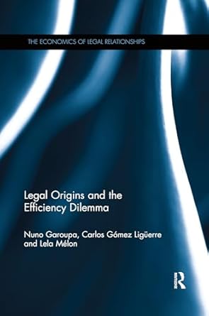 legal origins and the efficiency dilemma 1st edition nuno garoupa 0367251019, 978-0367251017