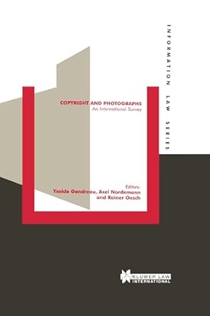 copyright and photographs 1st edition ysolde gendreau 9041197222, 978-9041197221