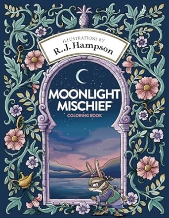 moonlight mischief coloring book 1st edition r j hampson 1922472158, 978-1922472151