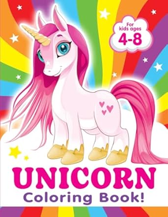 unicorn coloring book for kids ages 4 8 years 1st edition justin g boyce b0dnxn3q83, 979-8300279714