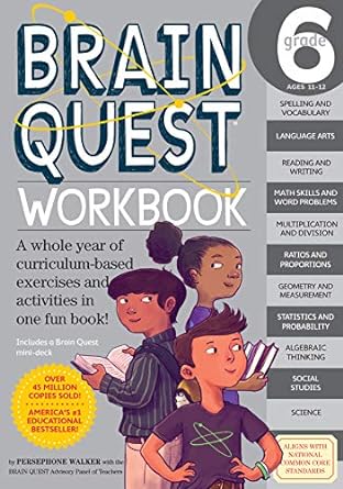 brain quest workbook grade 6 1st edition persephone walker ,nick thornborrow 0761182438, 978-0761182436