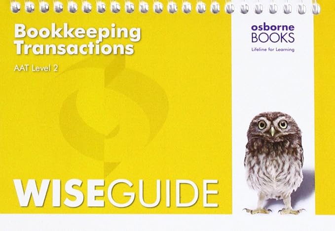 aat bookkeeping transactions wise guid osborne books ltd 1911198017, 978-1911198017