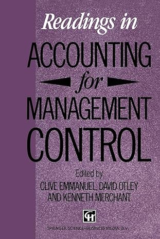 readings in accounting for management control 1992nd edition david otley and kenneth merchant clive emmanuel
