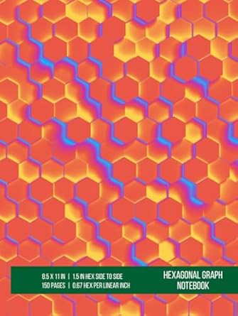 hexagonal graph notebook organic chemistry and biochemistry notebook 8 25x11 150 pages 1 5 hex side to side 0