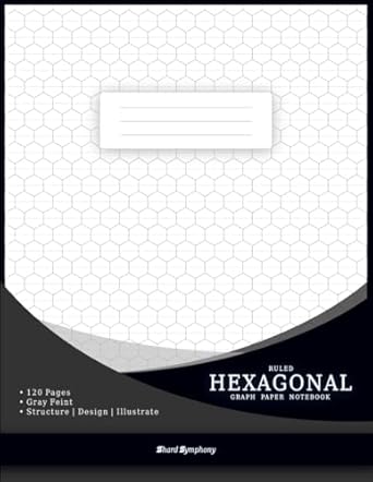 hexagonal ruled graph paper notebook professional ruled hexagon grid pattern for organic chemistry creative