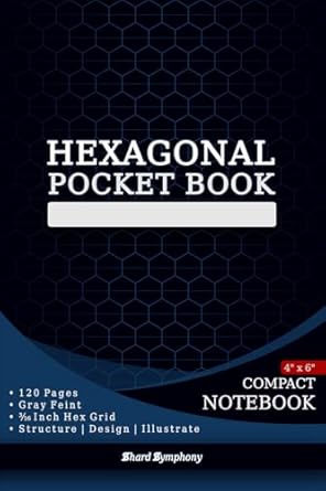 hexagonal pocket book compact ruled hexagon grid notebook for organic chemistry creative design and geometric