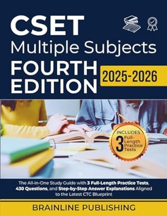 cset multiple subjects   2025 2026 the all in one study guide with 3 full length practice tests 430 questions