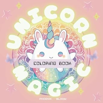 cute kawaii coloring book unicorn magic mandalas mindful coloring for kids teens and adults to help with