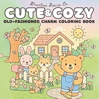 cute and cozy old fashioned comfort coloring book charming illustrations of the good ol days featuring cute