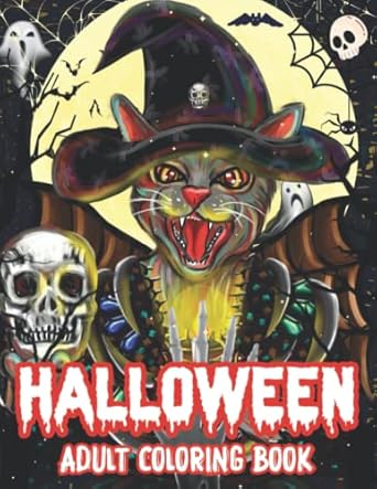 halloween adult coloring book an awesome halloween fantasy coloring pages for adults teens girls and boys 1st