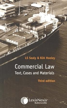 commercial law text cases and materials by sealy len s hooley richard j a paperback 1st edition  b00ox8mhug