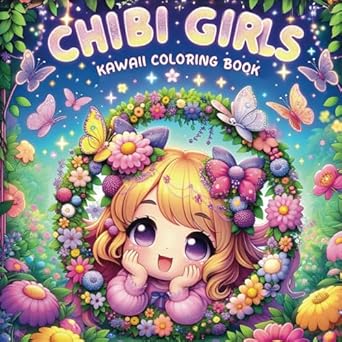 chibi girls kawaii coloring book for kids and adults magical chibi girls and kawaii fashion a stress